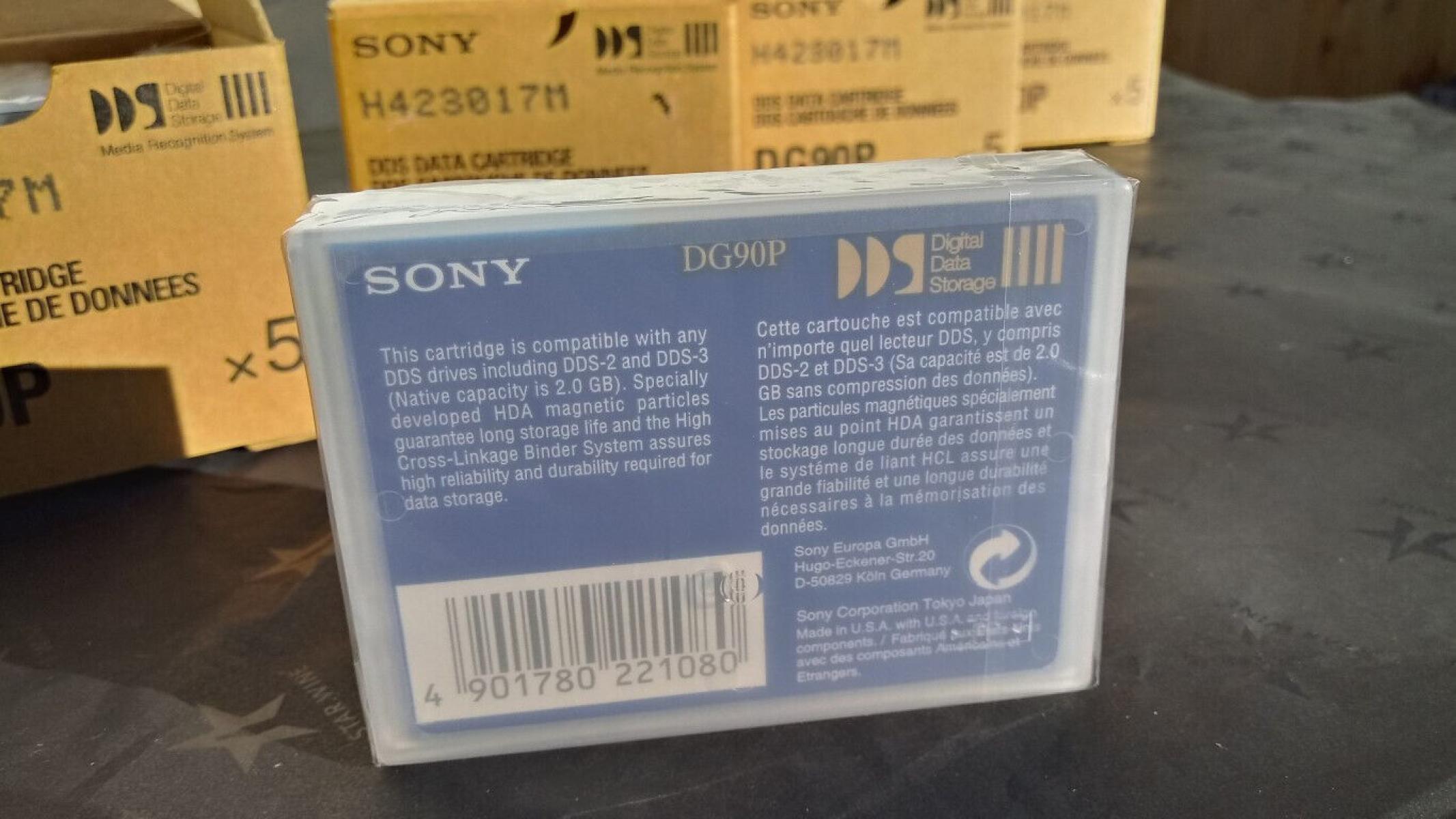 5 x Sony DG90P DDS Data Cartridge 2 GB 90m, € 29,- (8130 Frohnleiten)